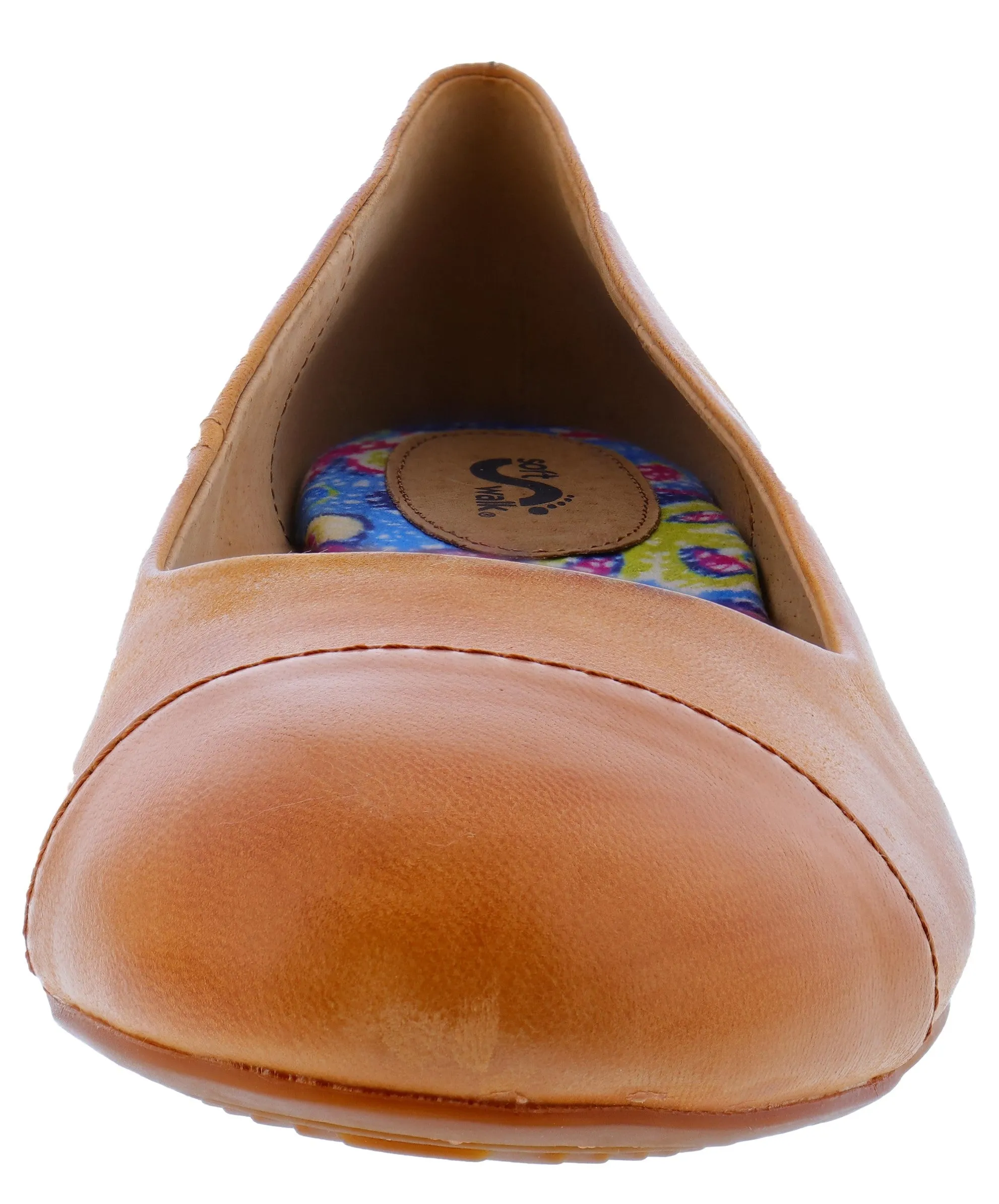 Softwalk Women's Napa 2E Wide Width Slip On Ballerina Flats