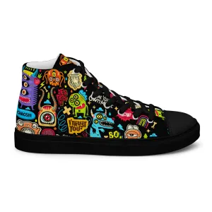 Unisex high top canvas shoes - Little monsters