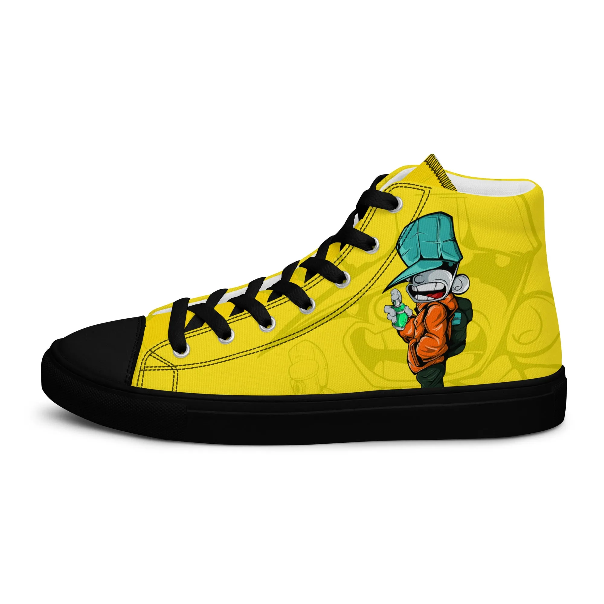 Unisex high top canvas shoes- Sprayer