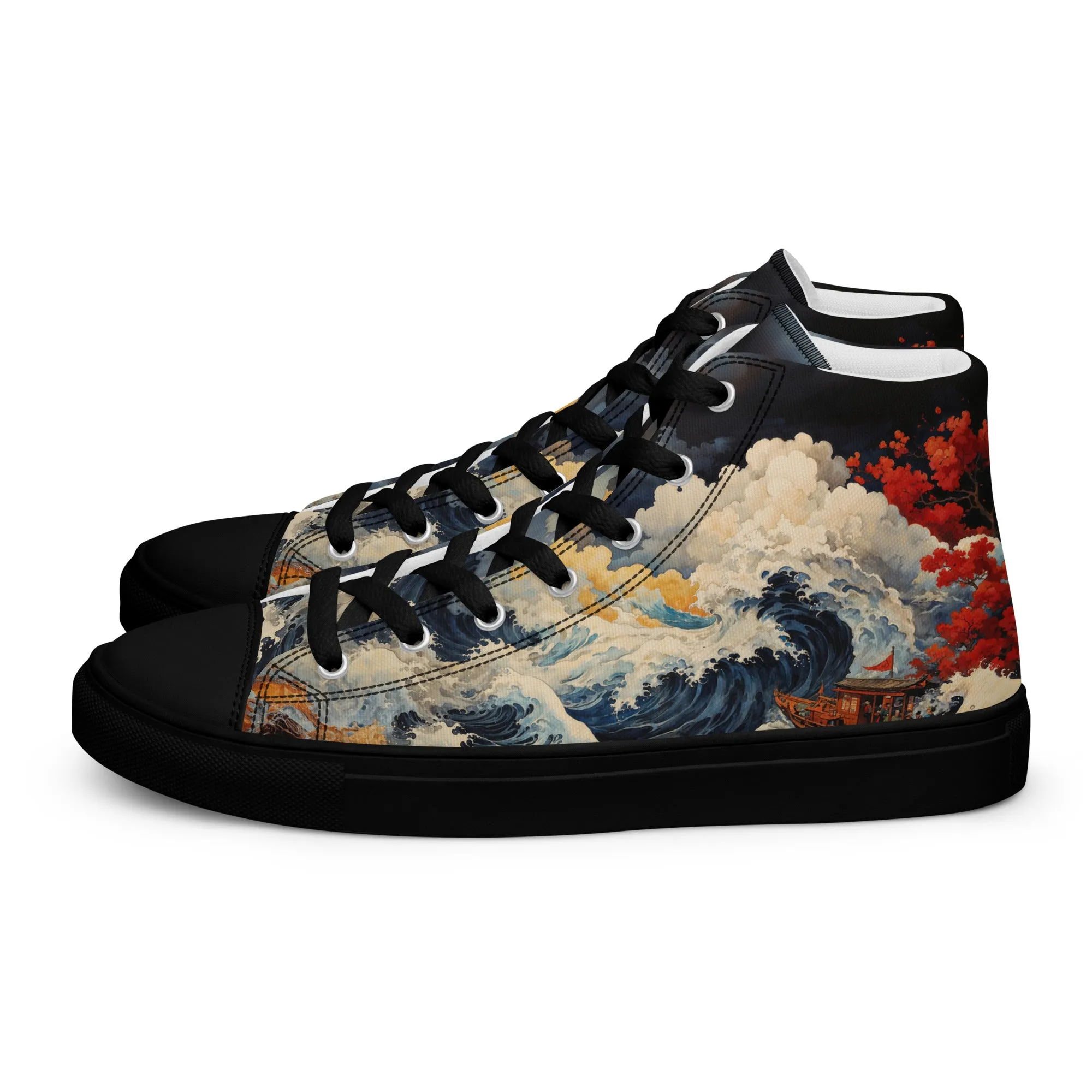 Unisex - high top canvas shoes- Storm