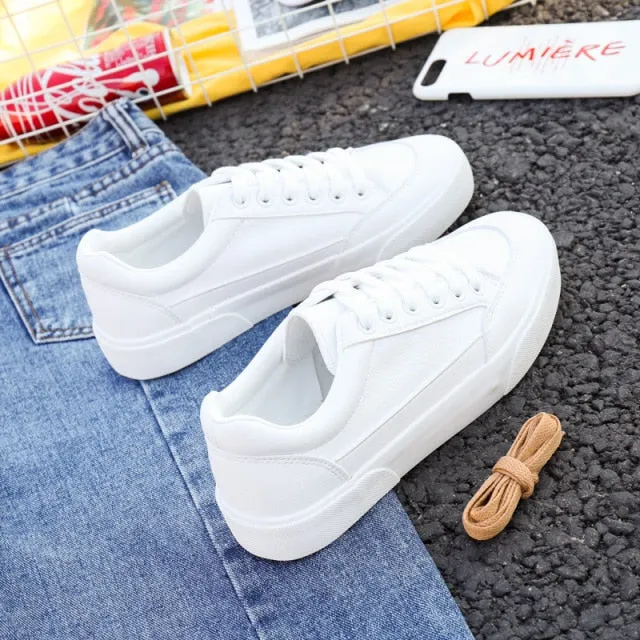 Women Sneakers Fashion Woman's Shoes Spring Trend Casual Sport Shoes For Women New  Comfort White Vulcanized Platform Shoes