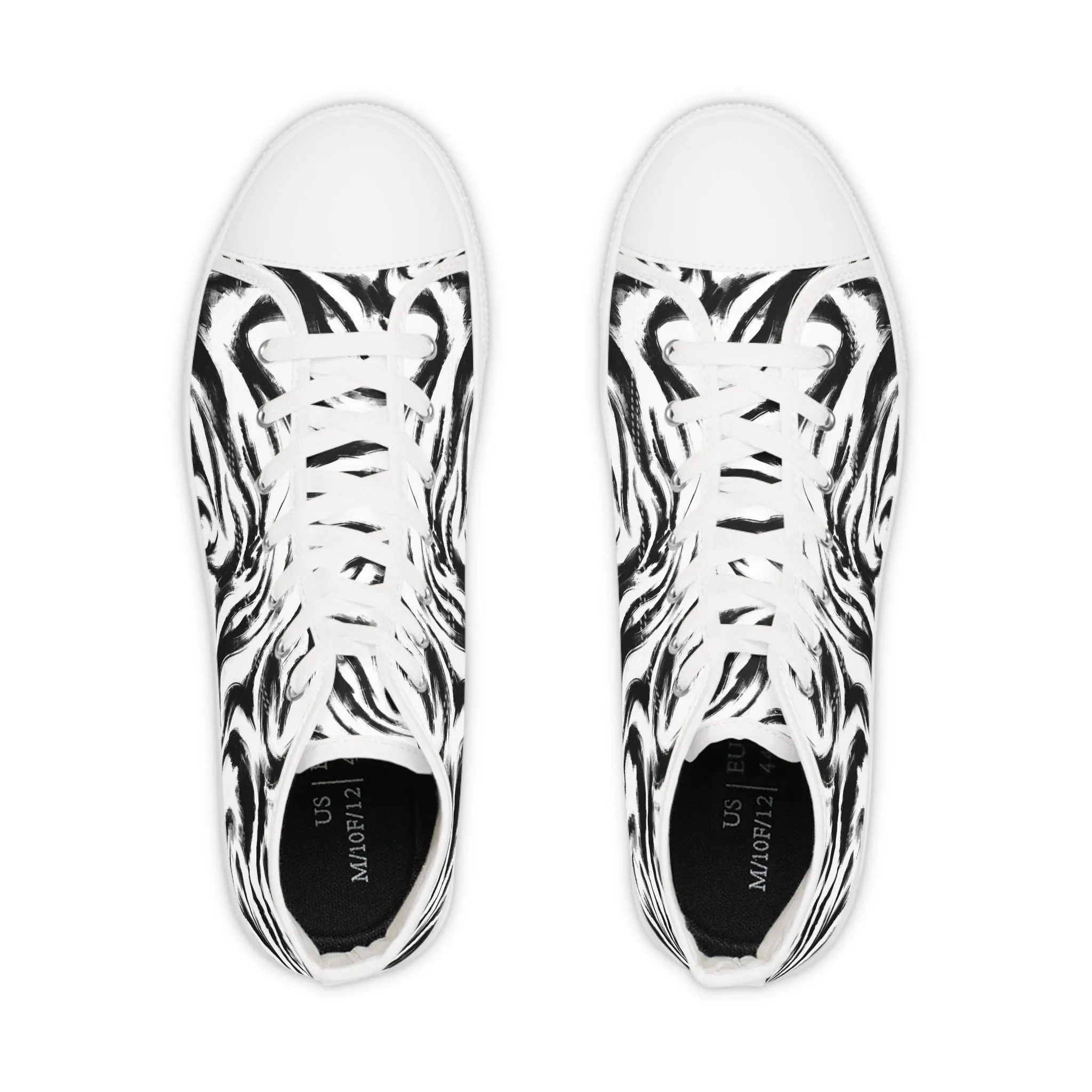 Zebra Men's High Top Sneakers