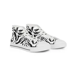 Zebra Men's High Top Sneakers